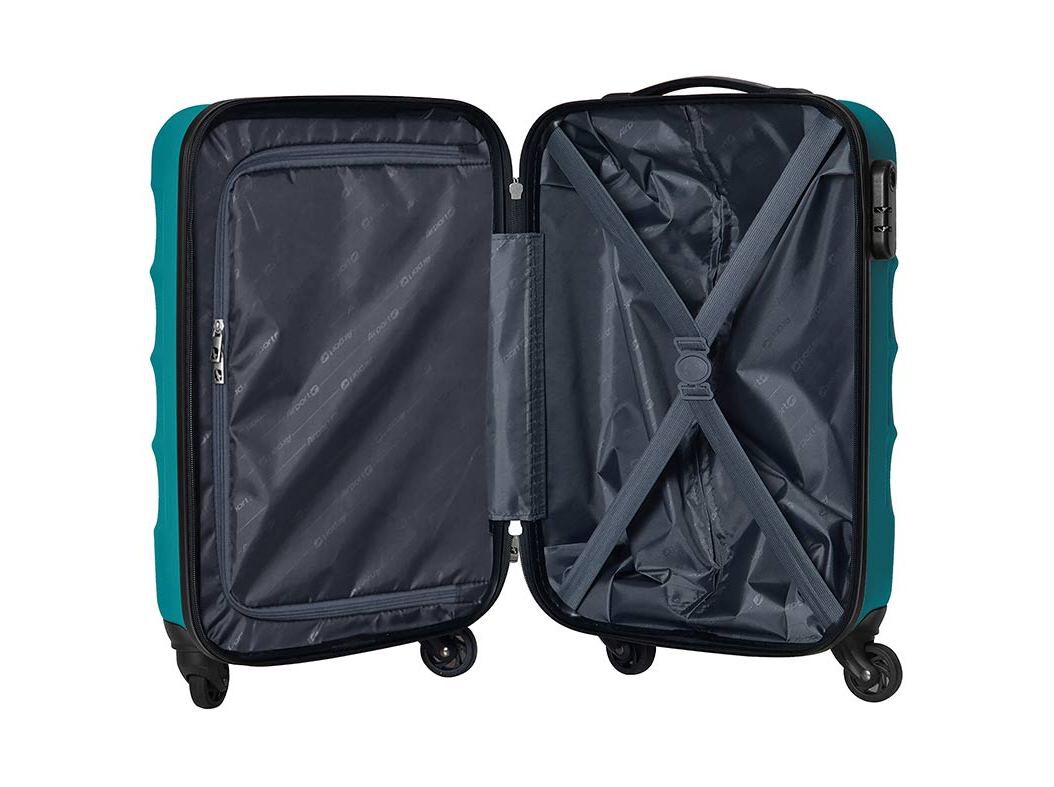 MALA DE CABINE R&Iacute;GIDA AIRPORT TURQUESA 4 RODAS 55CM image number 4