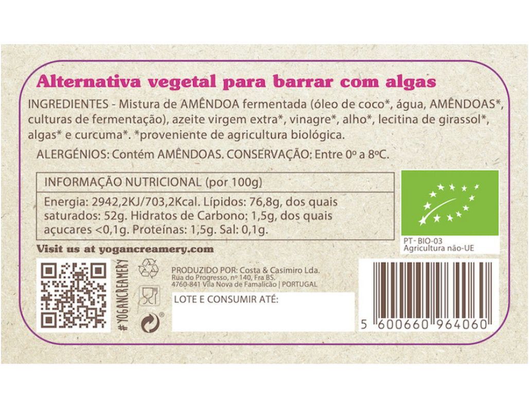 MEENTEIGA VEGETAL YOGAN BIO COM ALGAS 120 G image number 2