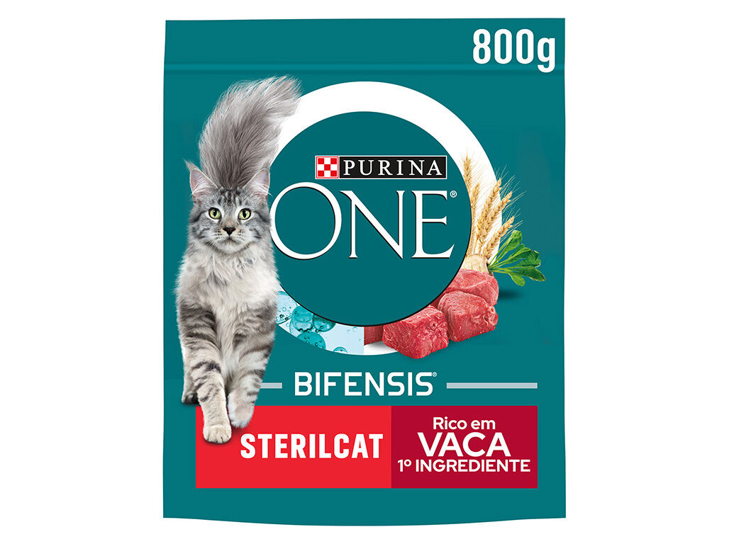 RA&Ccedil;&Atilde;O PARA GATO PURINA ONE ESTERILIZADA COM VACA 800G