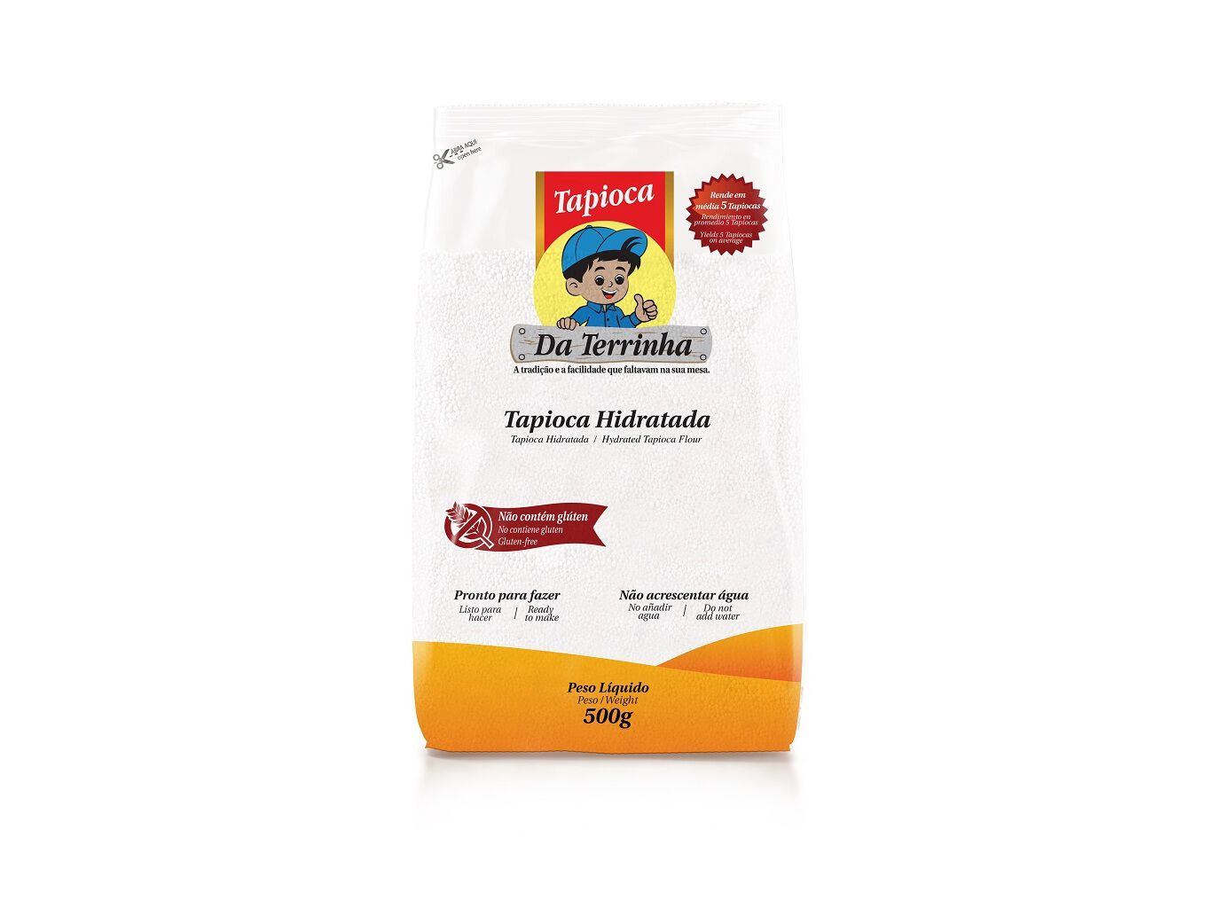 TAPIOCA DA TERRINHA HIDRATADA BRANCA 500G image number 0