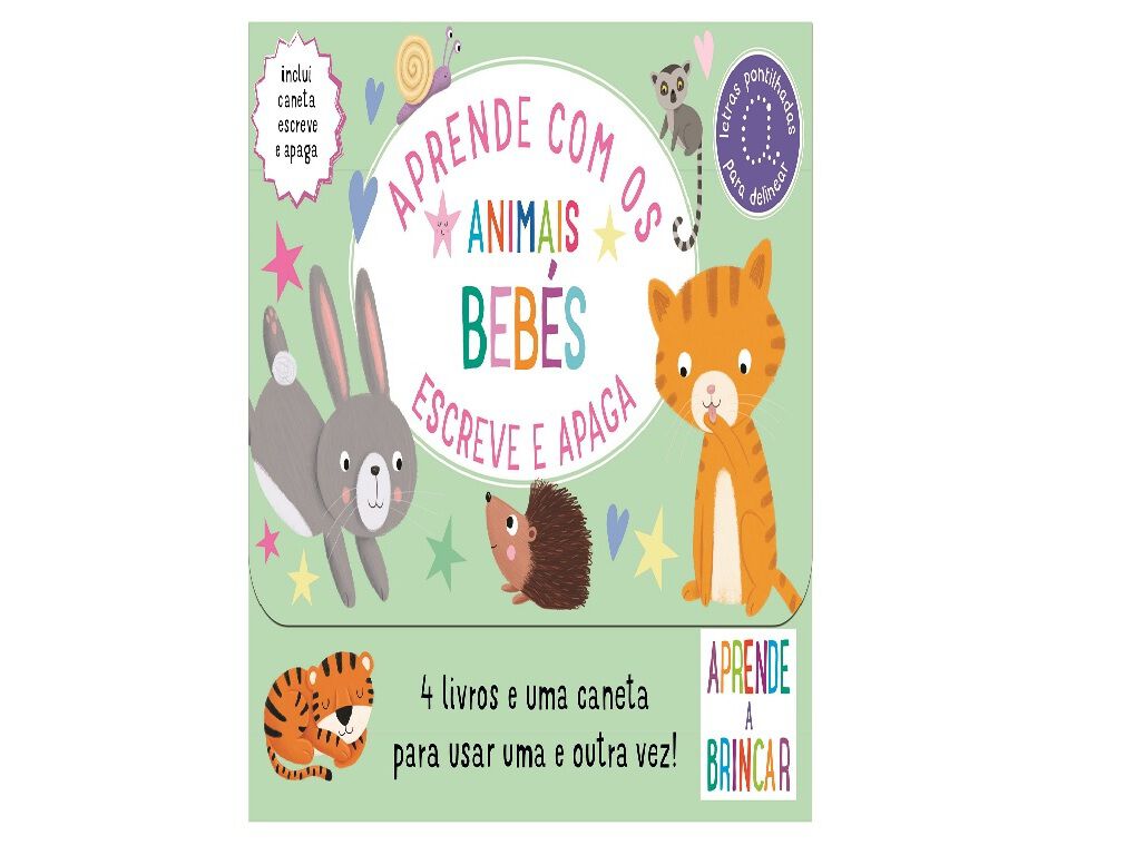 LIVRO APRENDE COM OS ANIMAIS B&Eacute;B&Eacute;S ESCREVE E APAGA image number 0