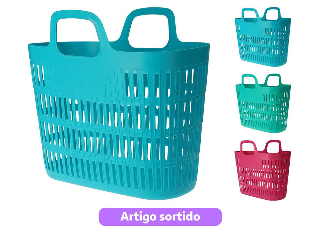 CESTO COMPRAS 25L 23X46X32CM CORES SORTIDAS image number 0