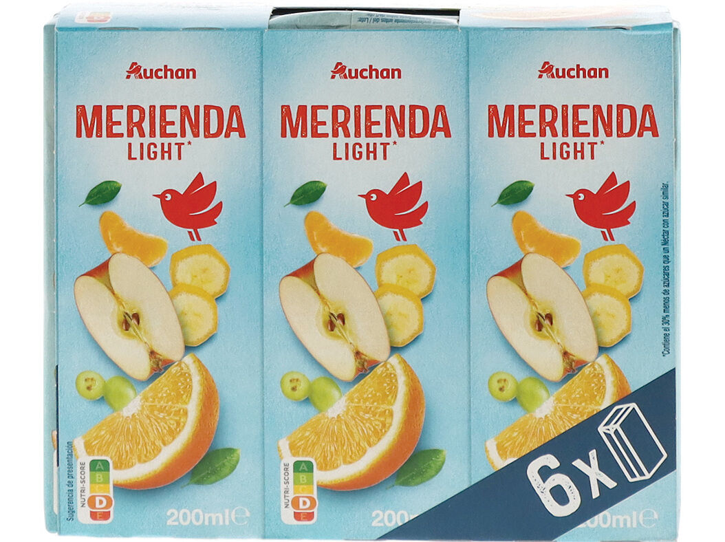 N&Eacute;CTAR AUCHAN MERENDA LIGHT 6X200ML image number 1