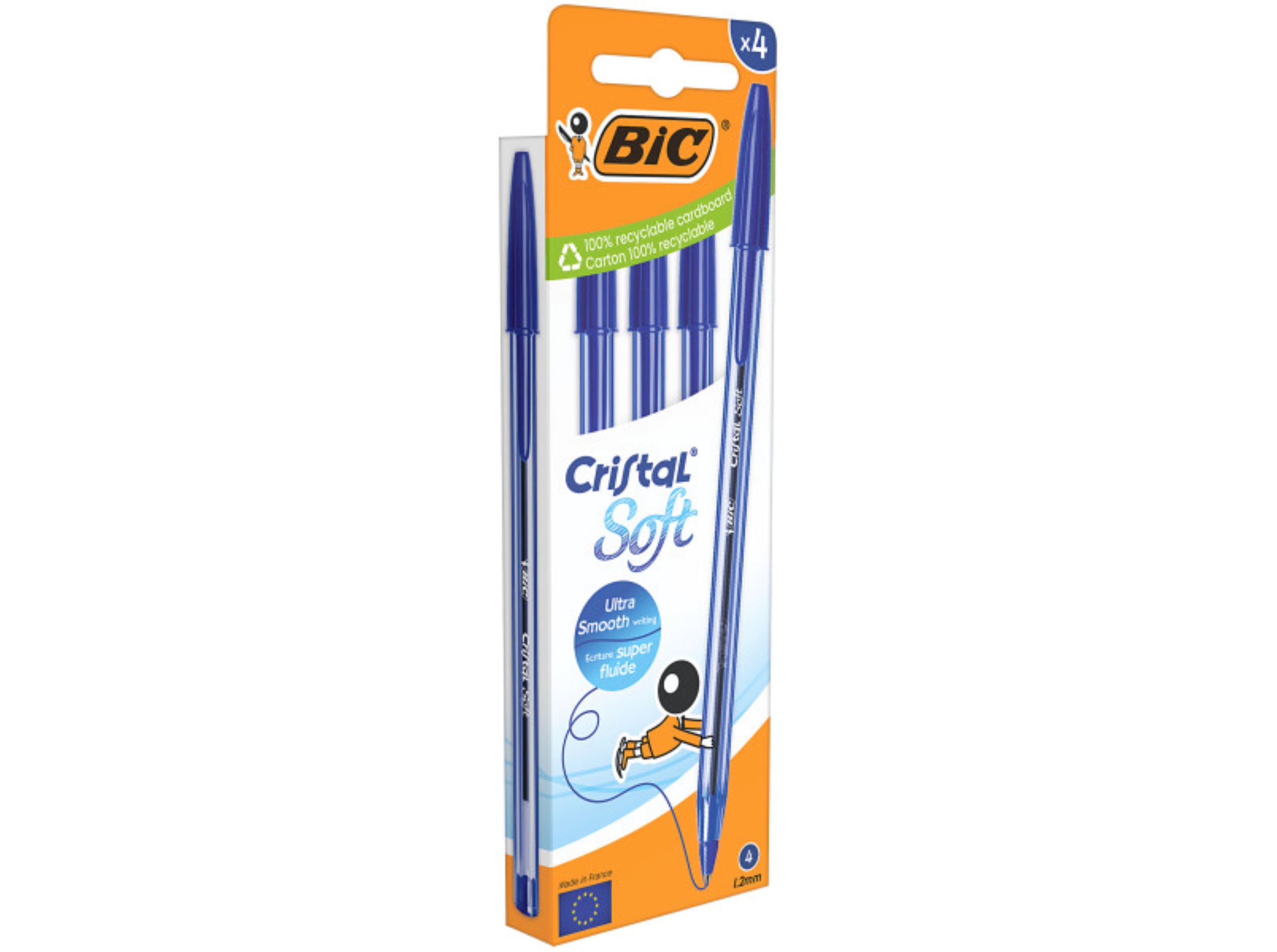 ESFEROGR&Aacute;FICA SOFT BIC AZUL 4 UNIDADES image number 1