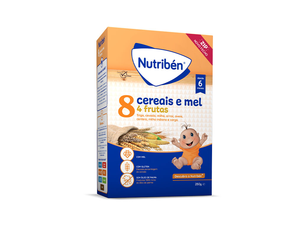 PAPA NUTRIBEN 8 CEREAIS E MEL 4 FRUTAS 250G