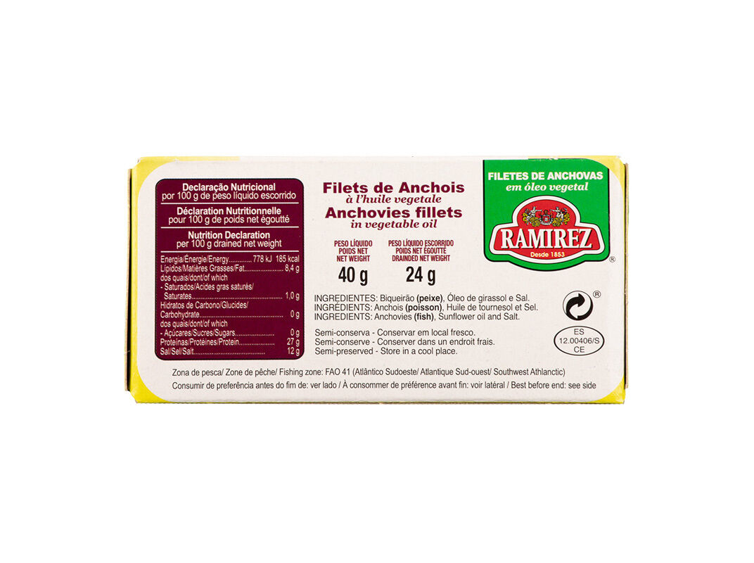 FILETE ANCHOVA RAMIREZ EM &Oacute;LEO 40(24)G image number 1