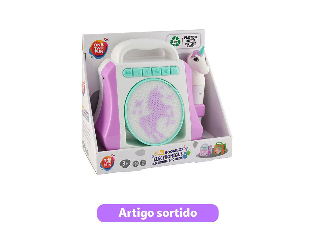 BOOMBOX ONE TWO FUN ELECTR&Oacute;NICO CORES SORTIDAS image number 0