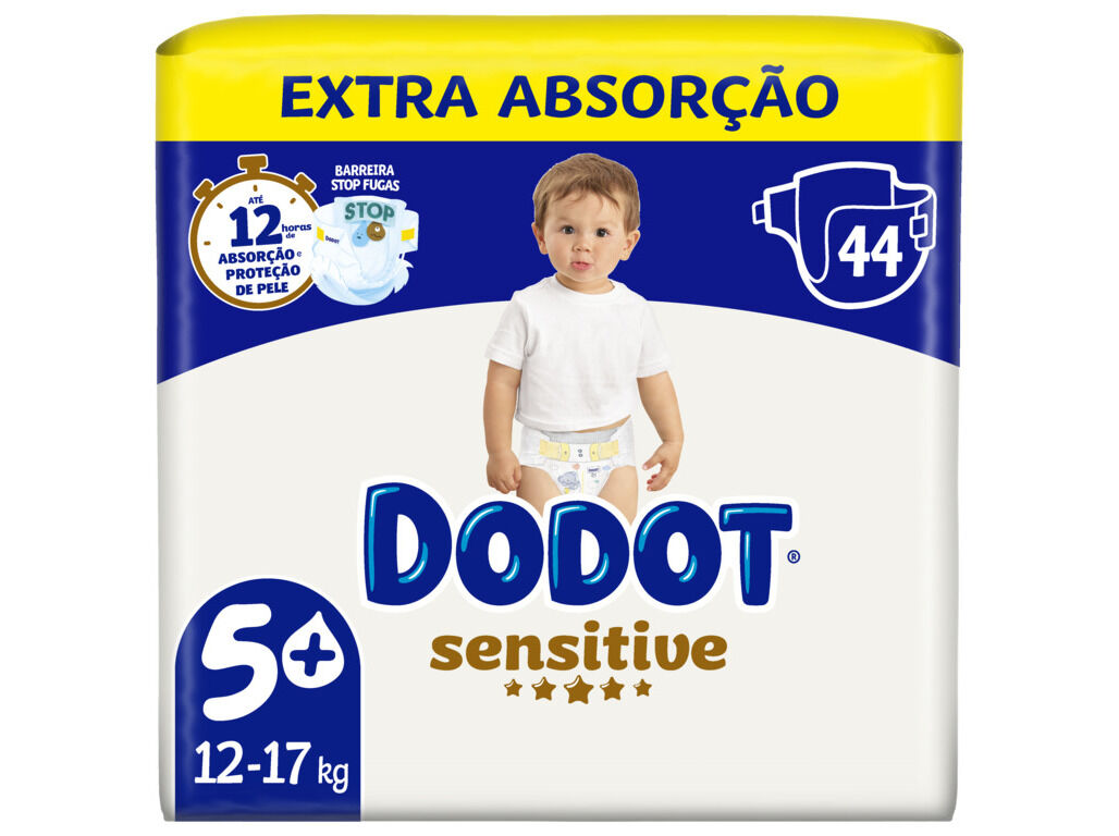 FRALDAS DODOT SENSITIVE EXTRA T5 12-17 KG 44UN image number 0