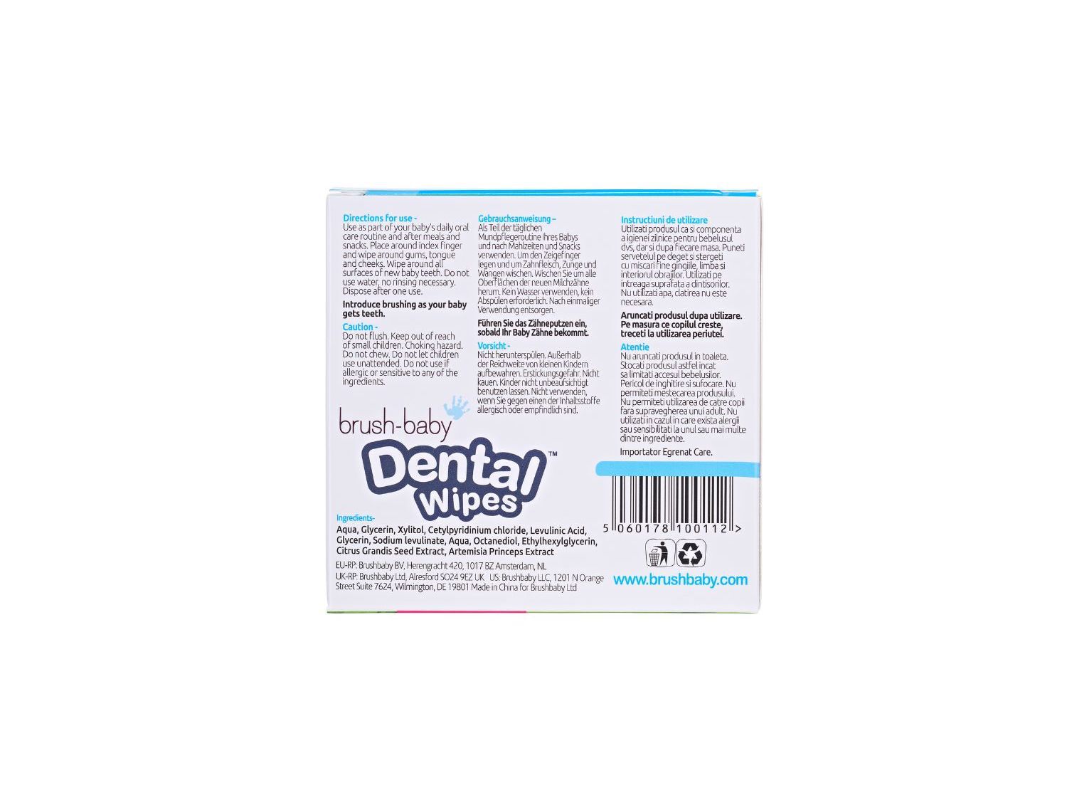 TOALHETES DENTAIS BRUSH-BABY UNIDOSES 0M+ 28UN image number 1