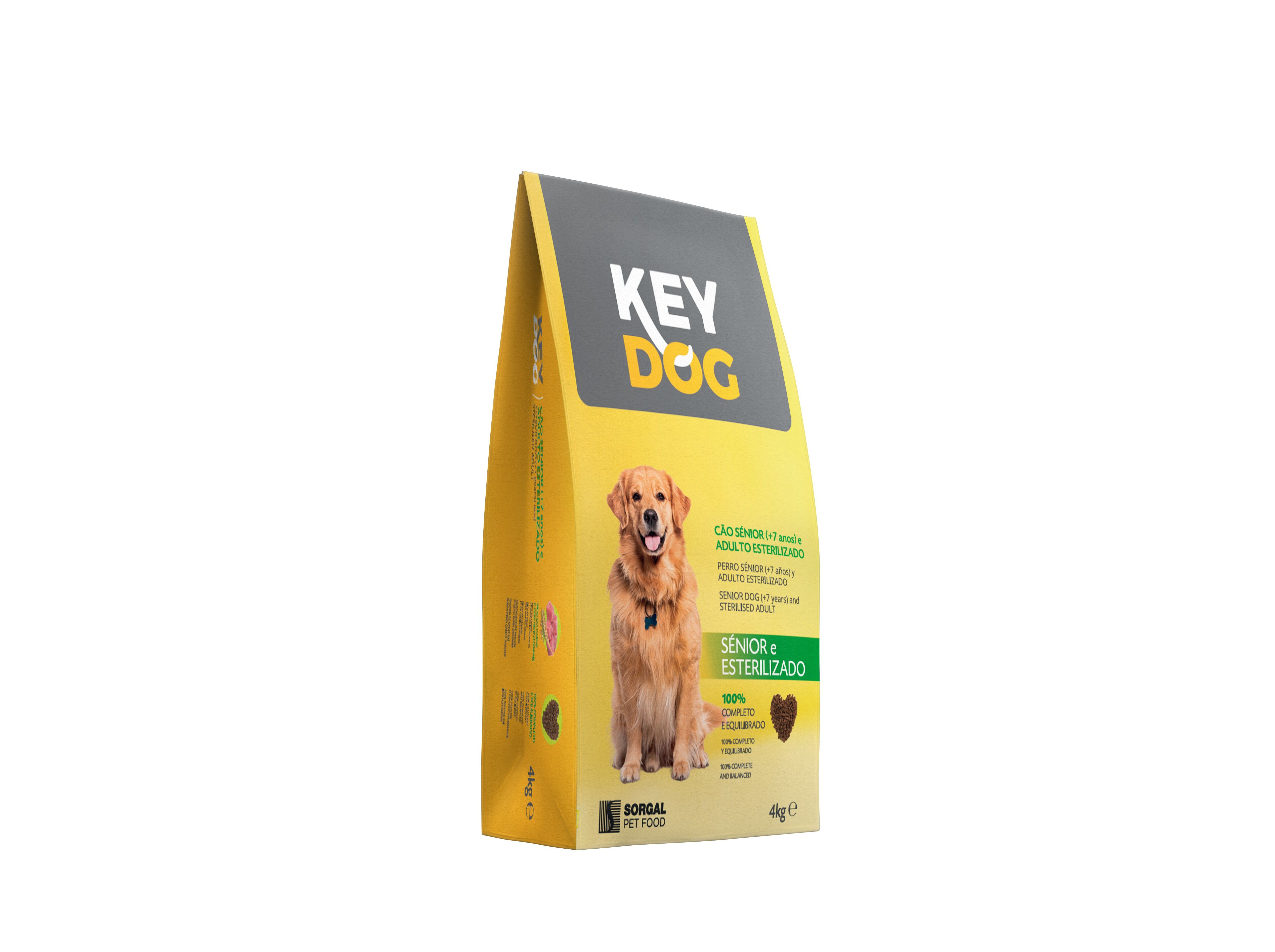RA&Ccedil;&Atilde;O C&Atilde;O KEYDOG S&Eacute;NIOR/ESTERILIZADO 4KG image number 0