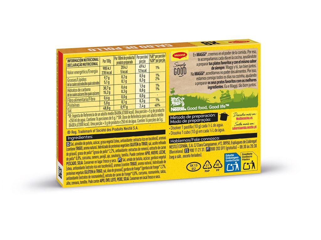 CALDOS GALINHA MAGGI 8 CUBOS 80G image number 1