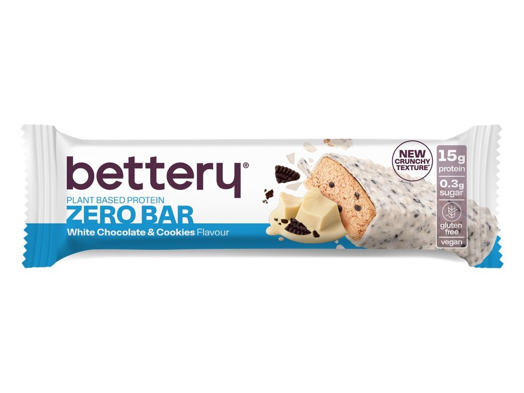BARRA ZERO BETTERY CHOCOLATE BRANCO & COOKIES 55G