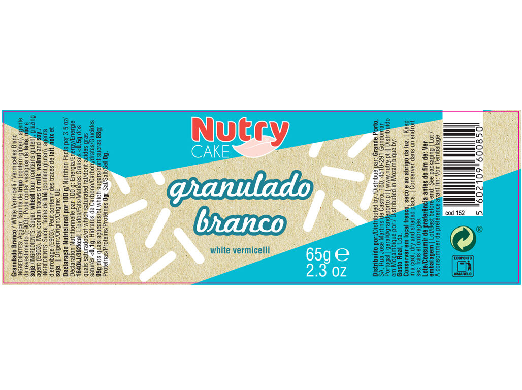 GRANULADO NUTRY BRANCO 65 G image number 1