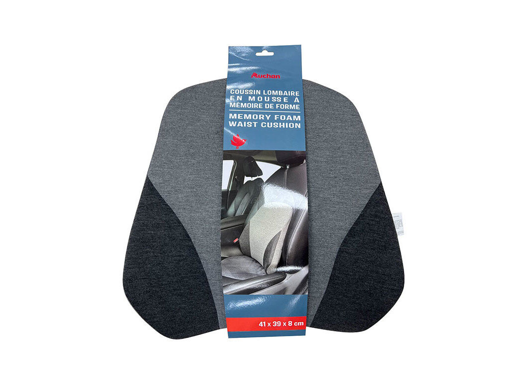 ALMOFADA PARA CINTURA AUCHAN ESPUMA MEM&Oacute;RIA 41X39X8CM