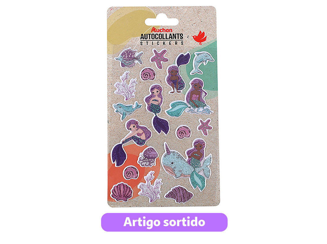 STICKERS GLITTER AUCHAN MODELOS SORTIDOS image number 0