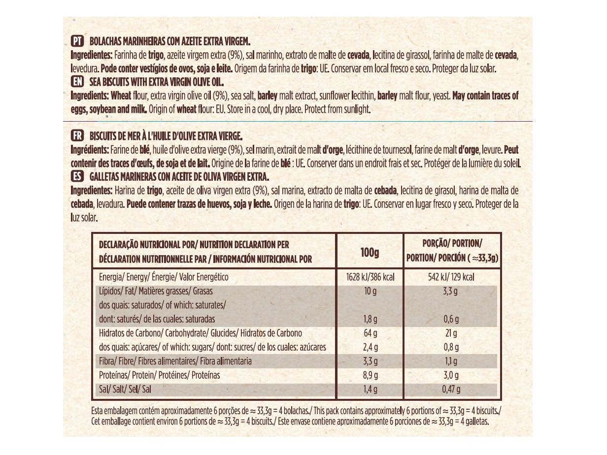 BOLACHAS MARINHEIRAS C-REAL ORIGINAL 200G image number 1