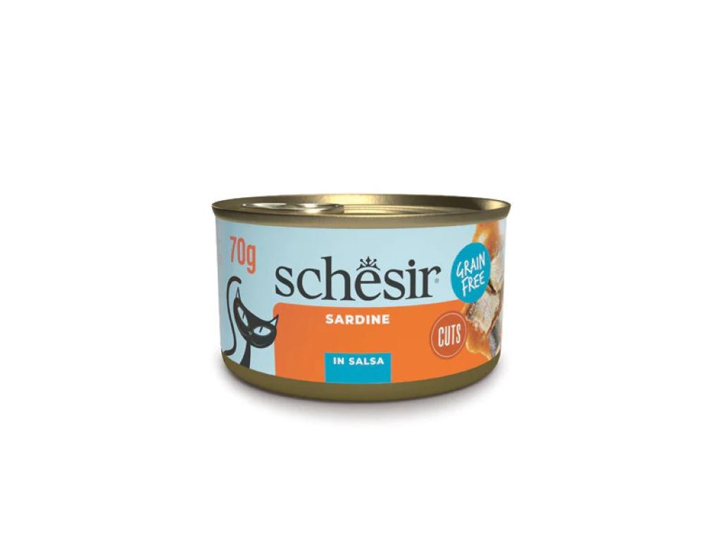 COMIDA H&Uacute;MIDA GATO SCHESIR GRILL SARDINHA 70G image number 0