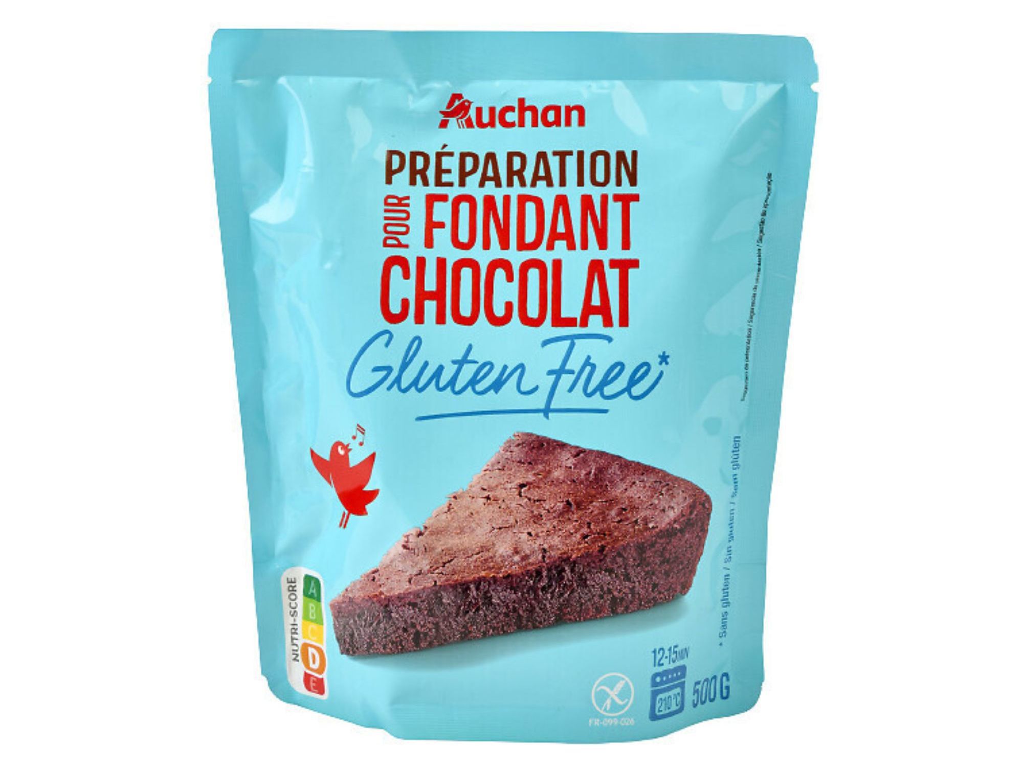 PREPARADO PARA BOLO AUCHAN CHOCOLATE SEM GLUTEN 500G