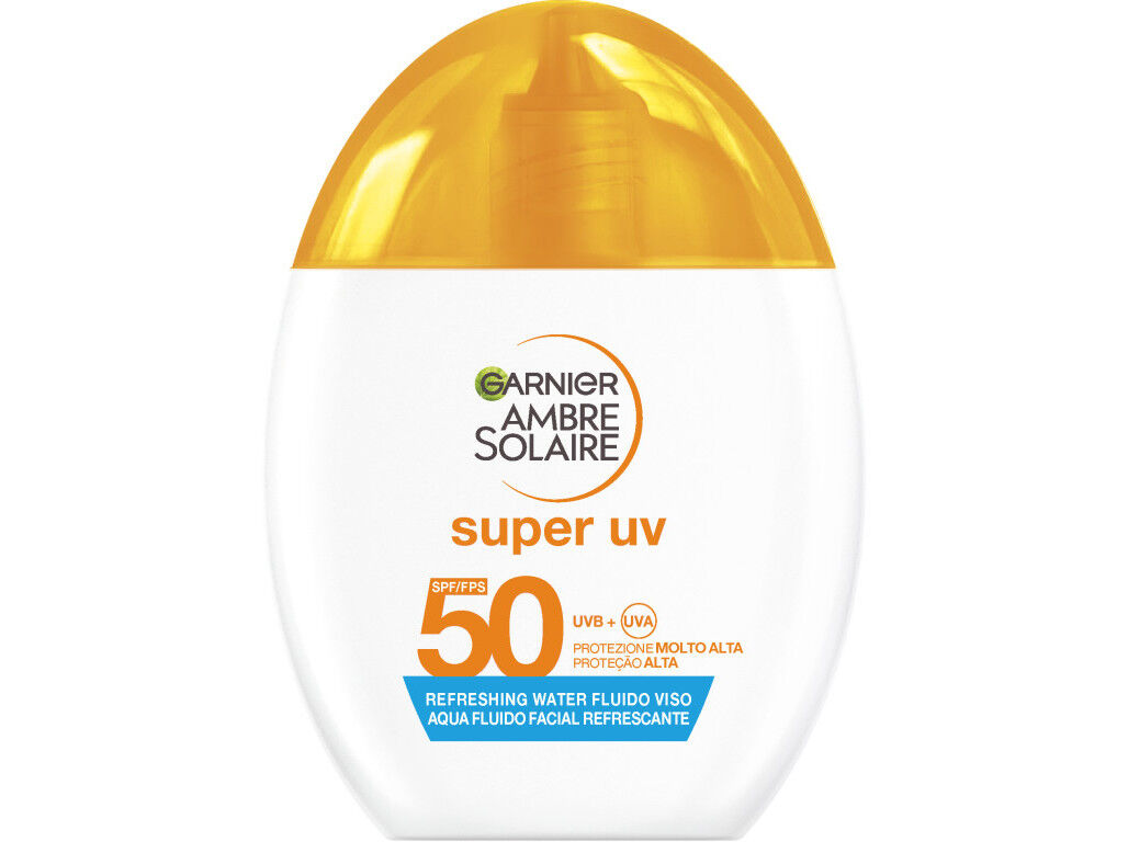 PROTETOR SOLAR AMBRE SOLAIRE AQUA FLUIDO ROSTO SPF50 40ML