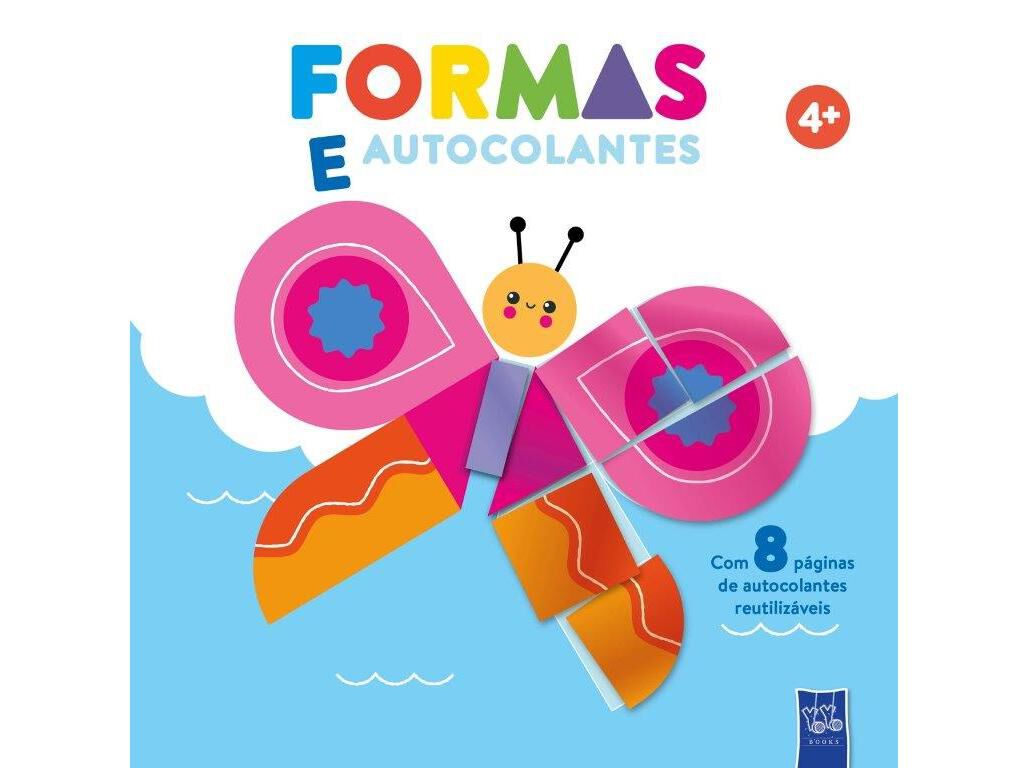 LIVRO FORMAS E AUTOCOLANTES BORBOLETA 4+ image number 0