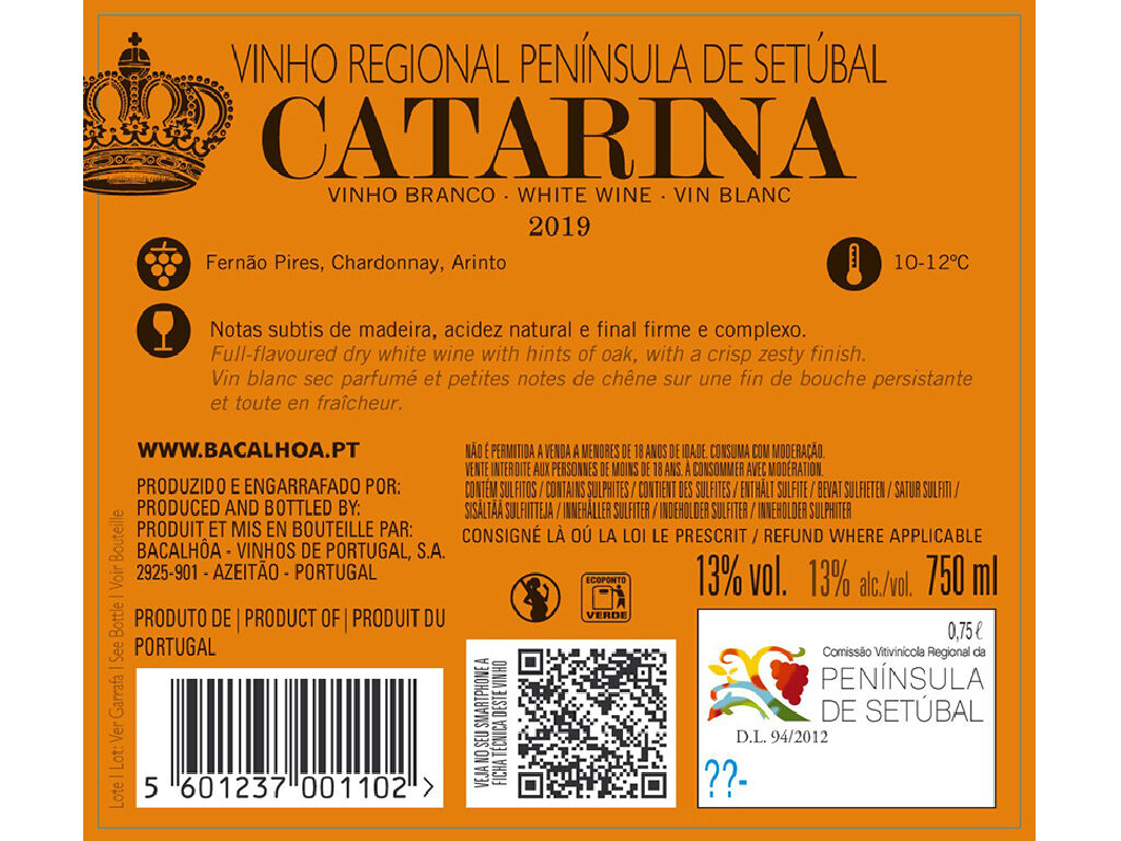 VINHO BRANCO CATARINA SET&Uacute;BAL 0.75L image number 2