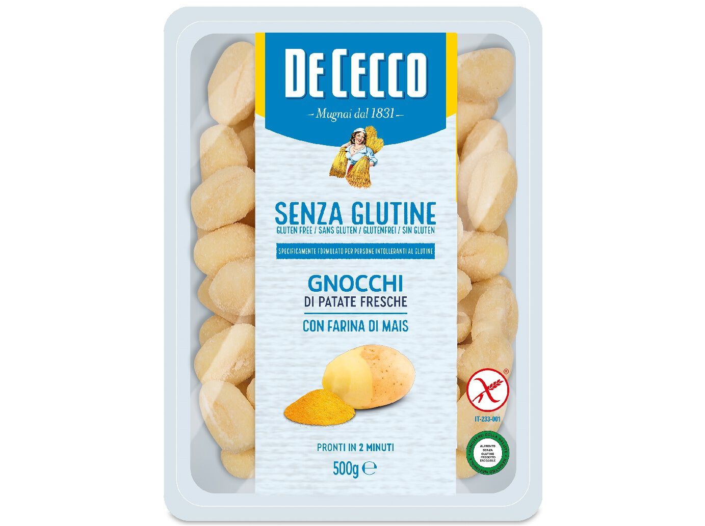 GNOCCHI DE CECCO SEM GL&Uacute;TEN 500G