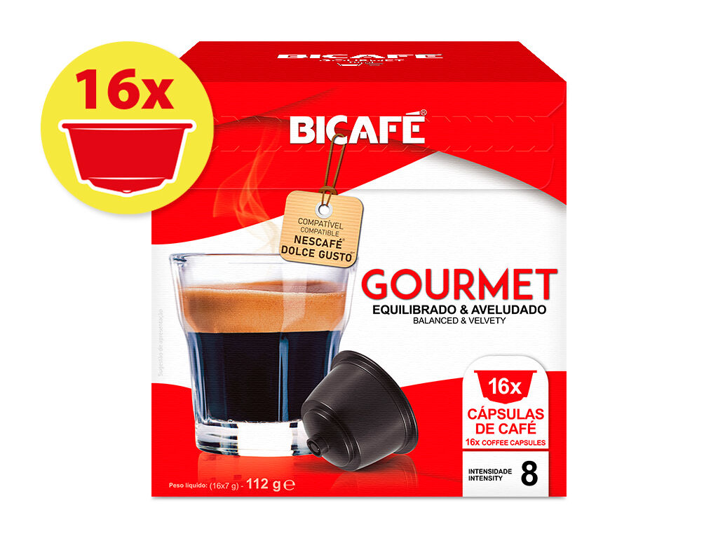 cápsulas bicafé café compatível dolce gusto gourmet 16un