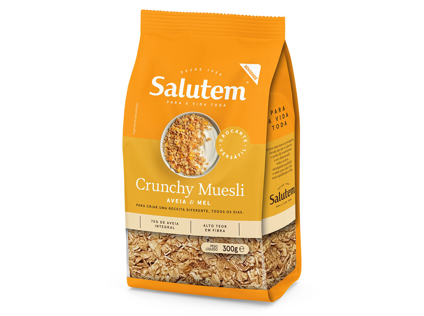 CEREAIS MUESLI SALUTEM AVEIA E MEL 300G image number 0