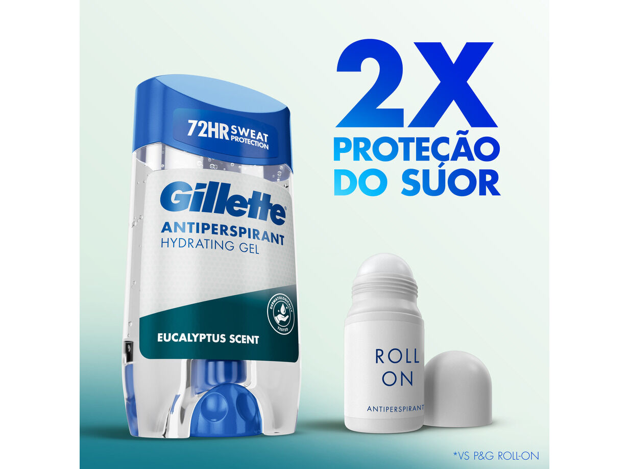 DESODORIZANTE STICK GILLETTE HYDRA GEL EUCALYPTUS 70ML image number 3