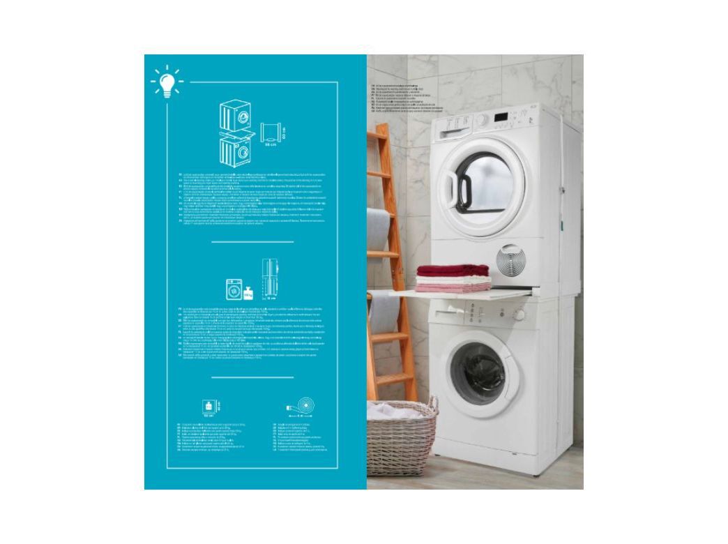 KIT SOBREPOSI&Ccedil;&Atilde;O QILIVE PARA M&Aacute;QUINA DE LAVAR ROUPA E SECADOR ROUPA image number 1