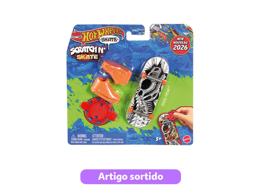 SKATES HOT WHEELS COM AUTOCOLANTES RASP&Aacute;VEIS MODELOS SORTIDOS image number 1