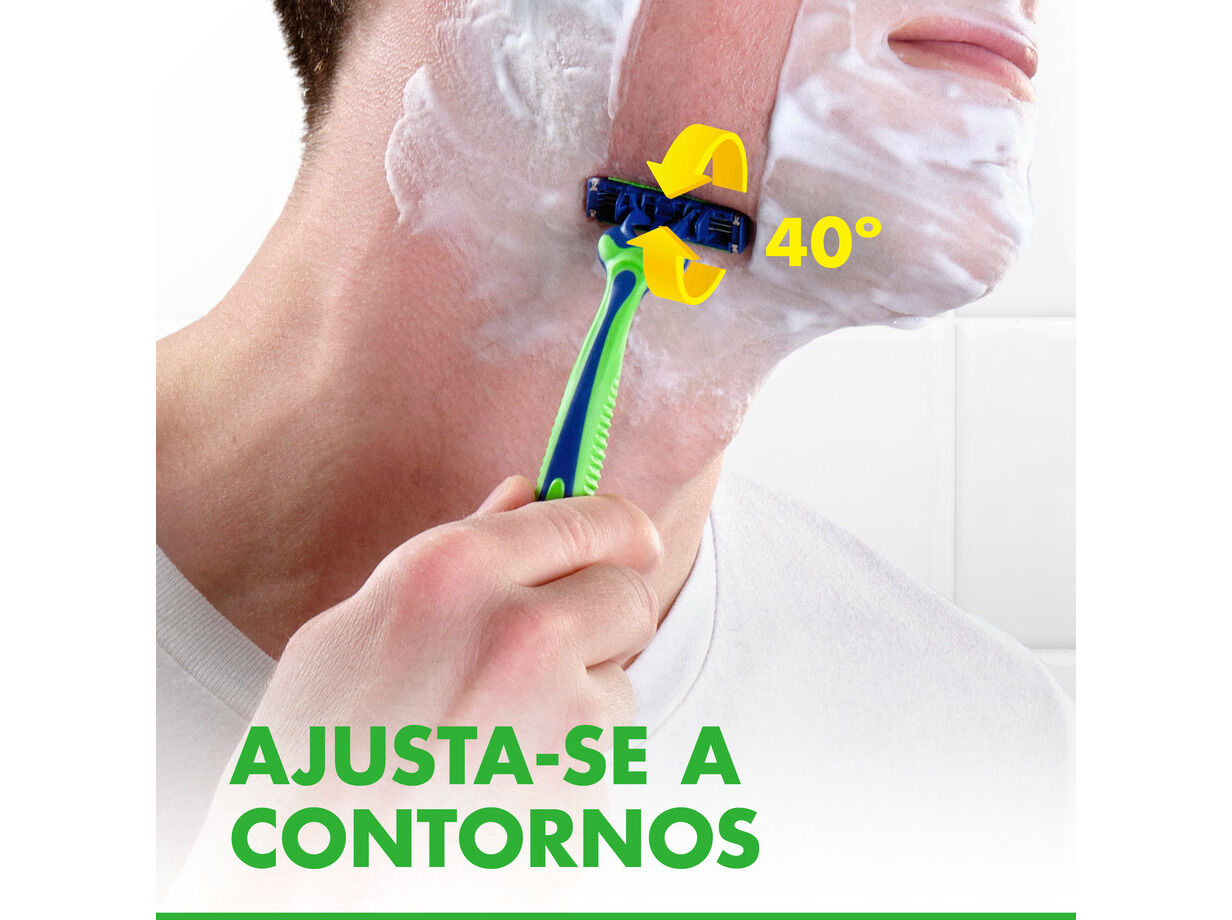 L&Acirc;MINAS DESCART&Aacute;VEIS GILLETTE SENSOR3 SENSITIVE 4+1UN image number 4