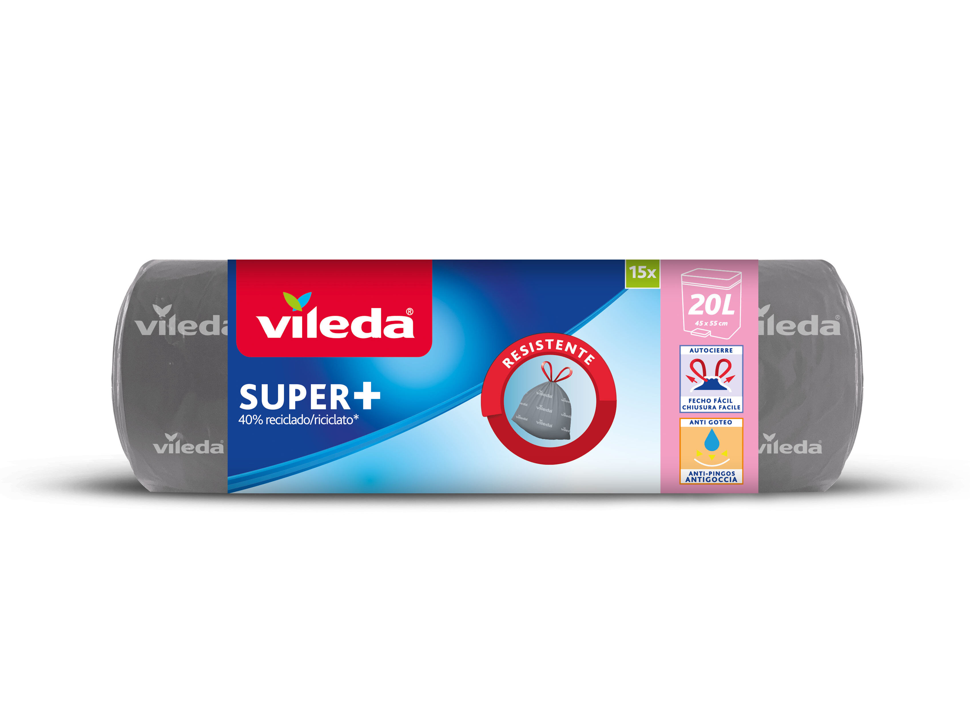 SACOS DE LIXO VILEDA ECOBAG FF 20 LT 15 UN