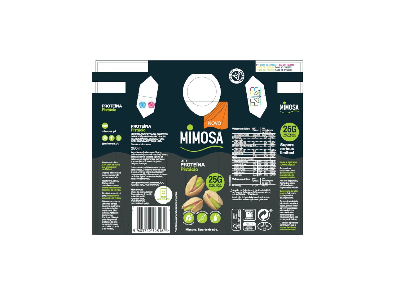 LEITE PROTE&Iacute;NA MIMOSA PIST&Aacute;CIO SEM LACTOSE 3X250ML image number 1