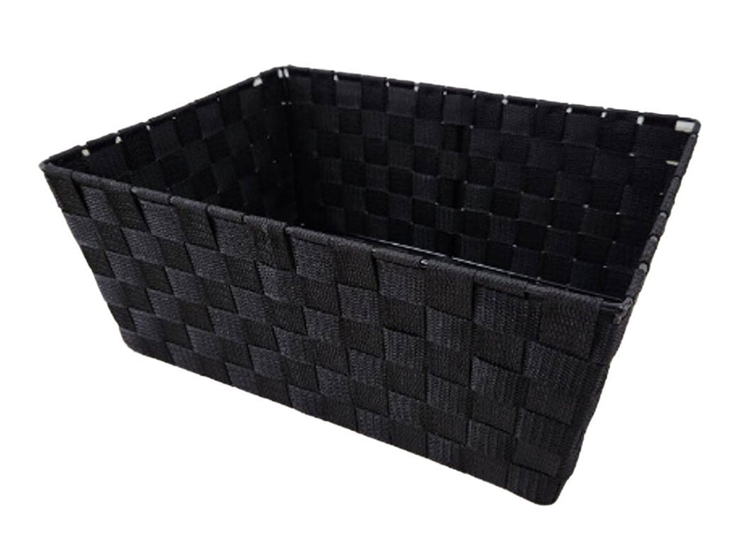 CESTO RECTANGULAR ACTUEL PRETO 33X14X23CM