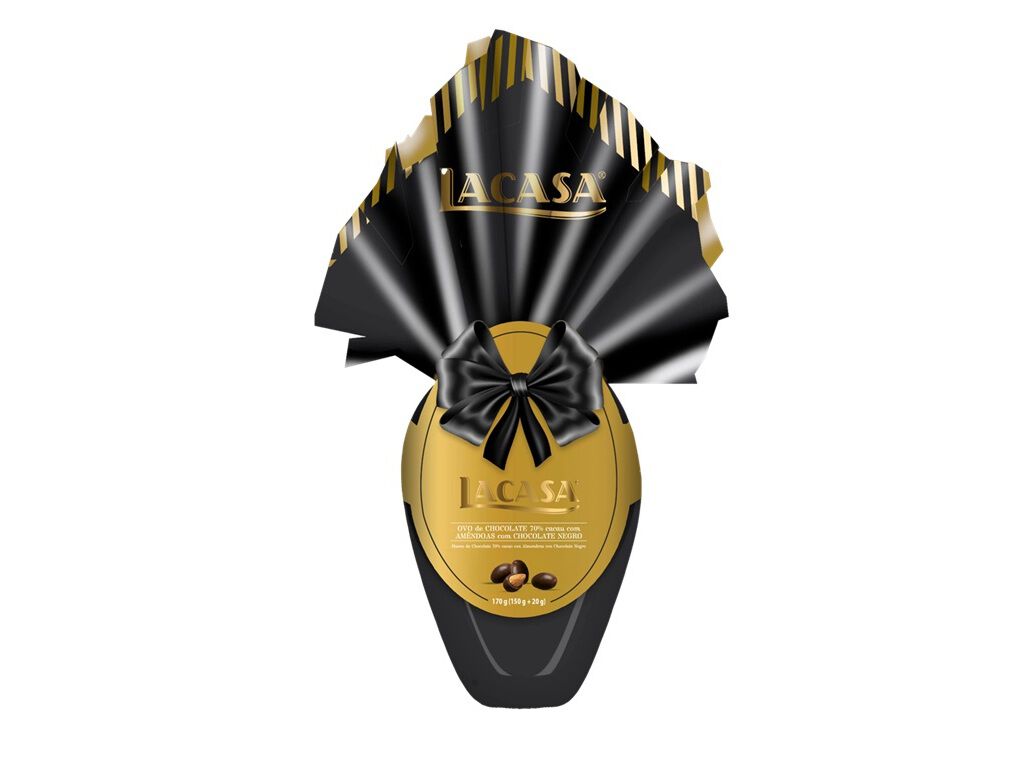OVO DE CHOCOLATE LACASA 70% CACAU AMENDOAS 170G