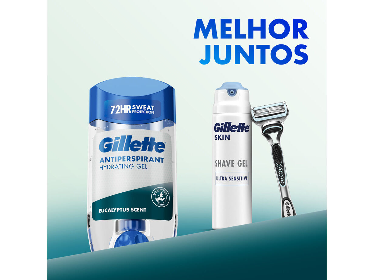DESODORIZANTE STICK GILLETTE HYDRA GEL EUCALYPTUS 70ML image number 5