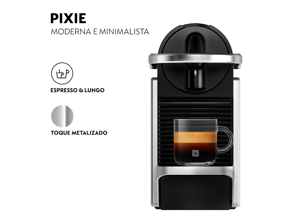 M&Aacute;QUINA DE CAF&Eacute; NESPRESSO DE'LONGHI PIXIE EN127.S INOX 19 BAR 1260W image number 1