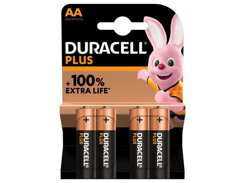 PILHA ALCALINA DURACELL PLUS AA PACK 4 image number 1