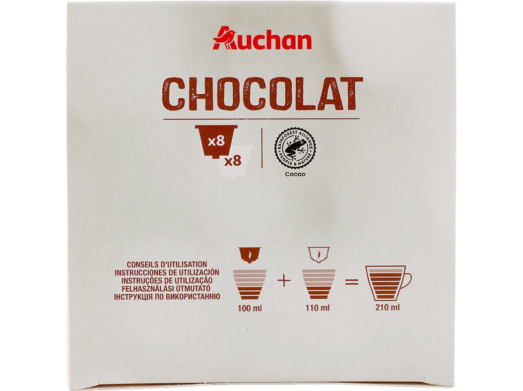 C&Aacute;PSULAS CAF&Eacute; DG AUCHAN CHOCOLATE 16 UN image number 1