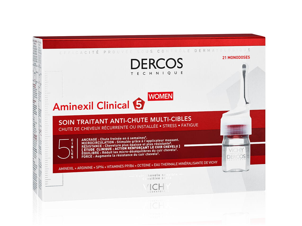 AMPOLAS DERCOS AMINEXIL MULHER 21X6ML