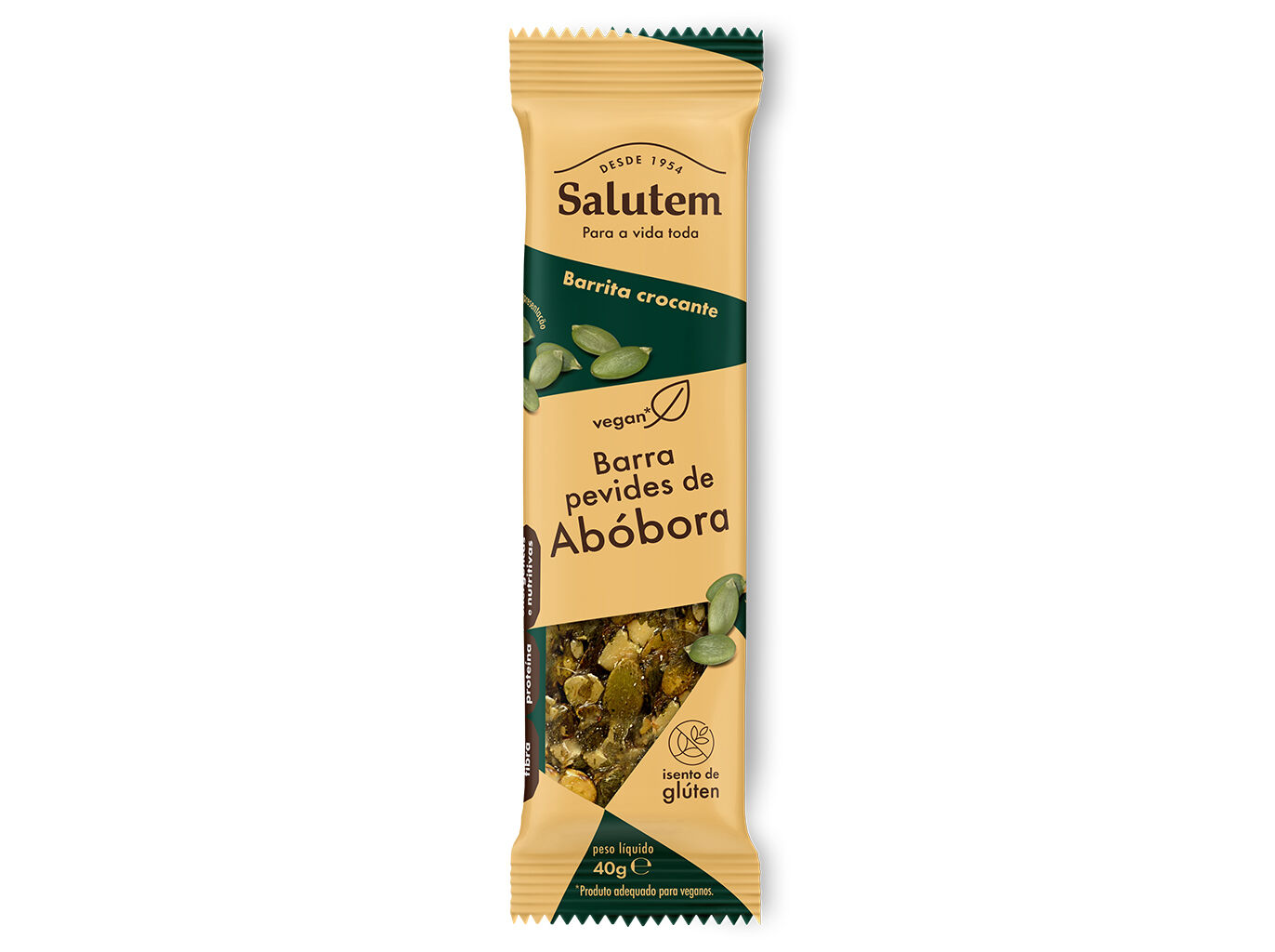 BARRA SALUTEM CROCANTE PEVIDES AB&Oacute;BORA 40G image number 0