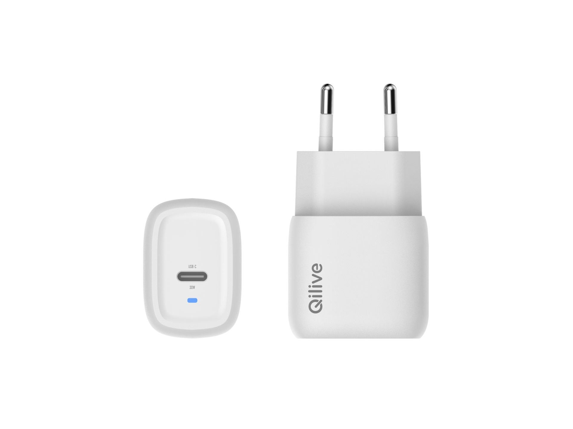 CARREGADOR CSR QILIVE 600183059 BRANCO GAN USBC 30W