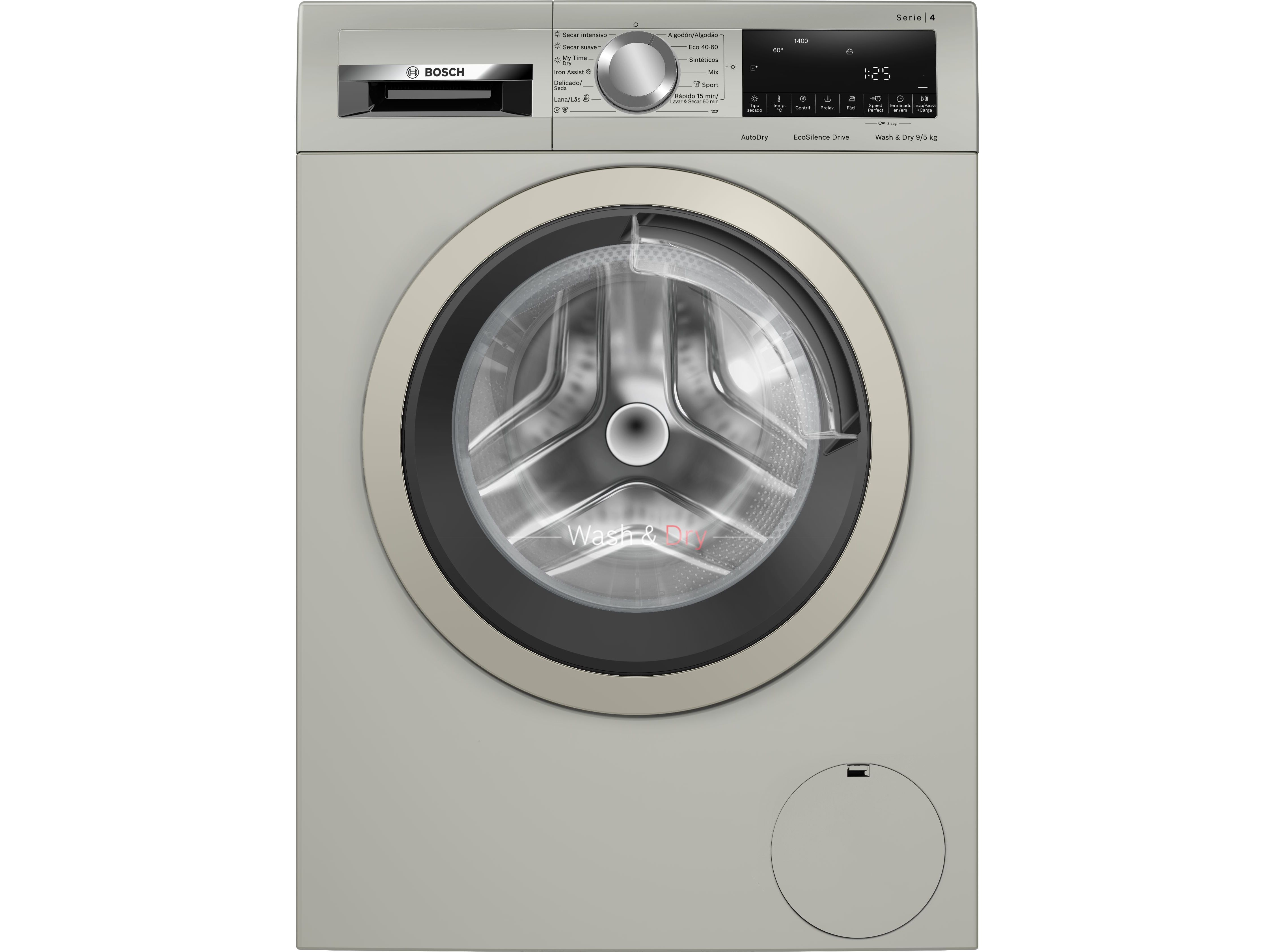 M&Aacute;QUINA DE LAVAR E SECAR ROUPA BOSCH WNA1341XES (9/5KG E INOX)