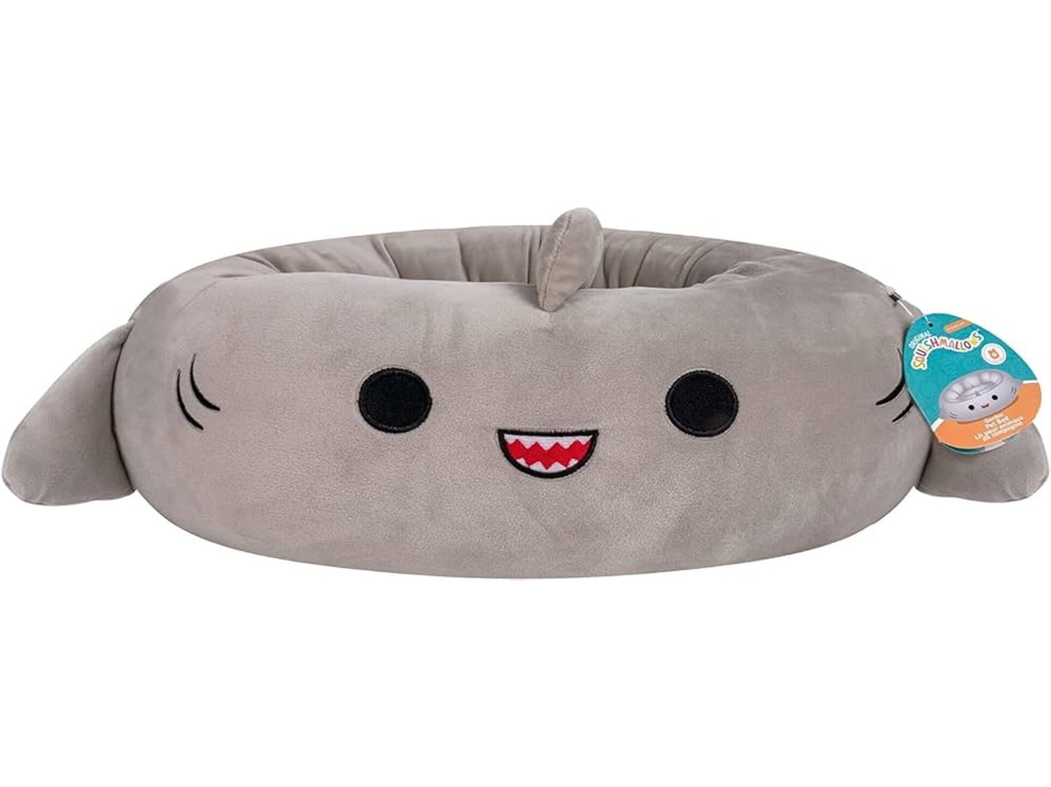 CAMA PARA C&Atilde;O SQUISHMALLOWS GORDON SHARK 76CM