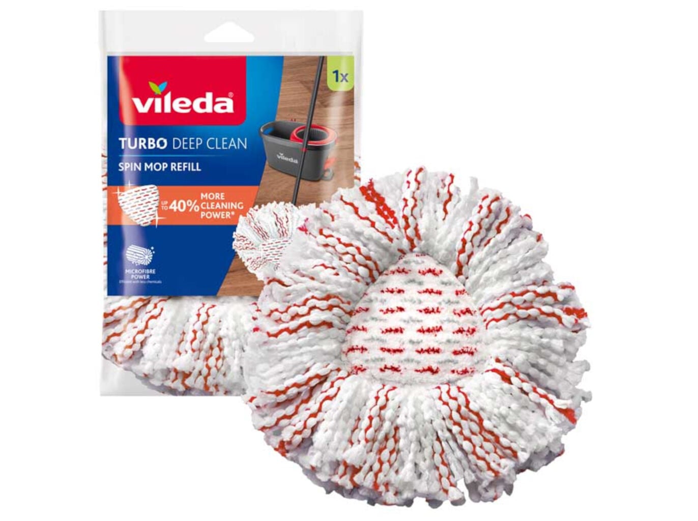 RECARGA MICROFIBRAS BALDE COM PEDAL TURBO DEAP CLEAN image number 0
