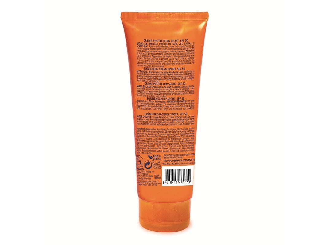 PROTETOR SOLAR ROSTO BABARIA SPORT SPF50 75 ML image number 1