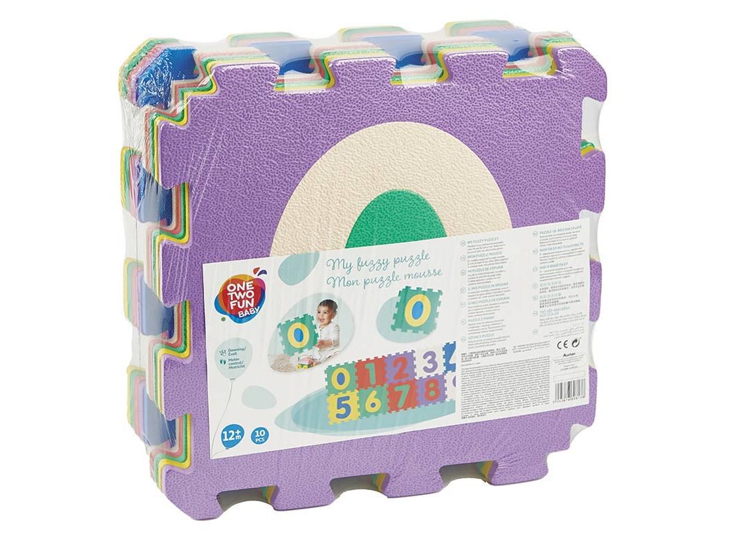 PUZZLE ESPUMA N&Uacute;MEROS ONE TWO FUN 10 PE&Ccedil;AS 30X30X1CM
