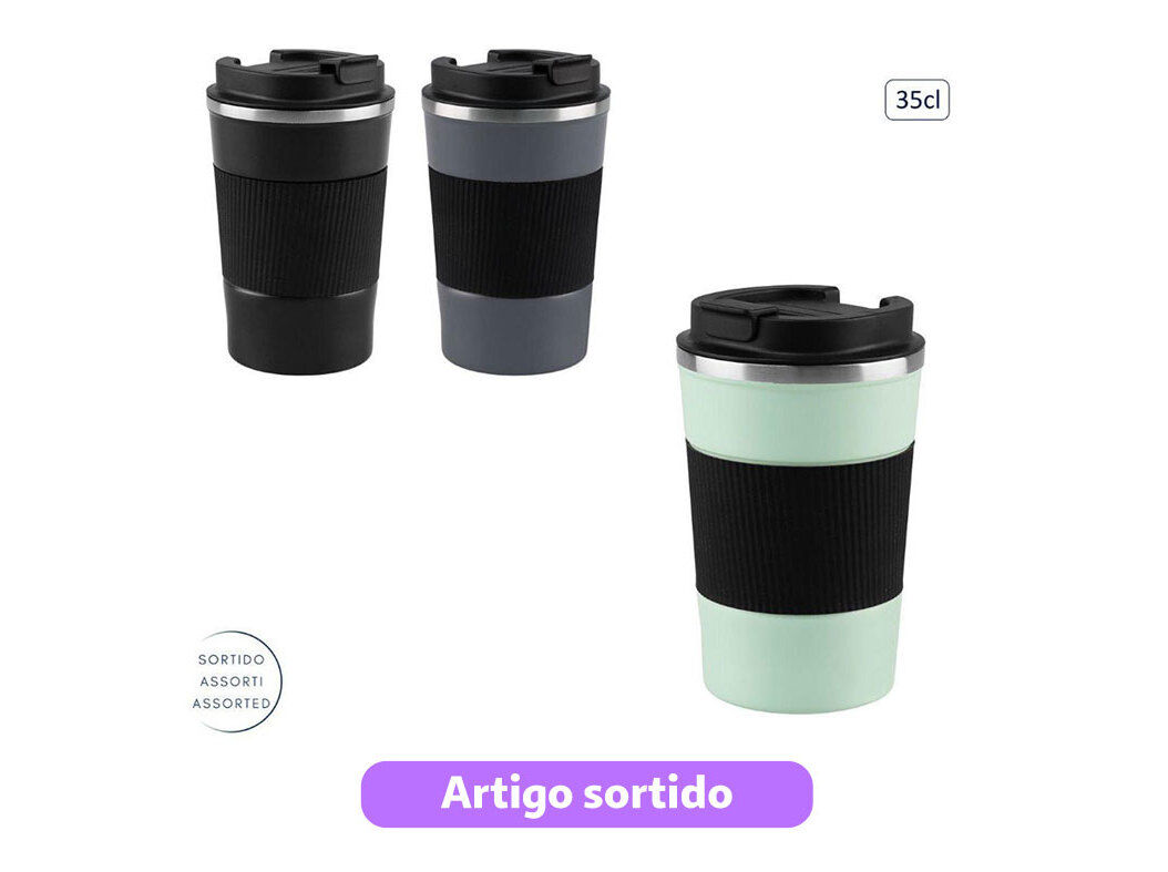 COPO T&Eacute;RMICO ANILAR INOX 36CL CORES SORTIDAS