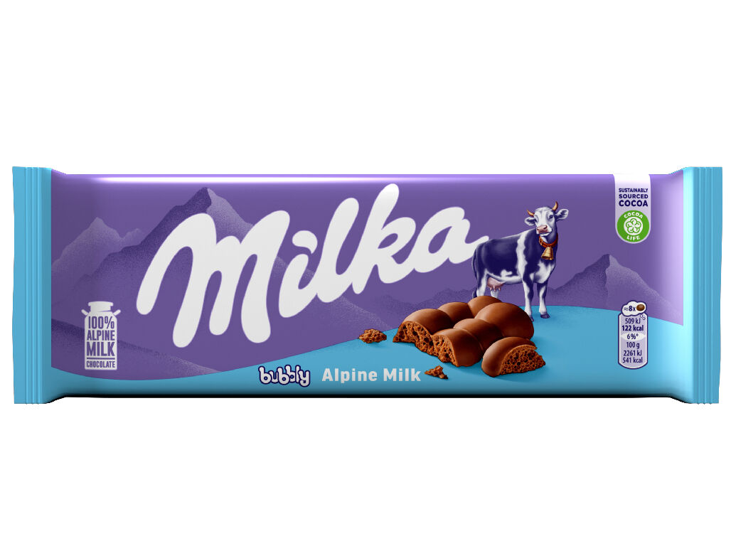CHOCOLATE MILKA BUBBLY 90G